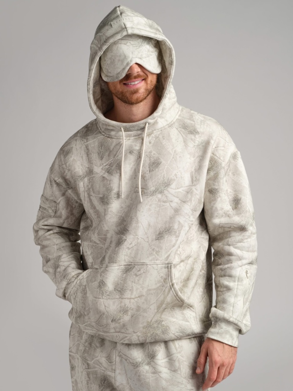 Comfrt Airplane Mode Travel Hoodie in Silver Birch